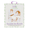 Giraffe Swaddle & Bow Headwrap Set