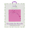 Petal Pink Swaddle & Bow Headwrap Set