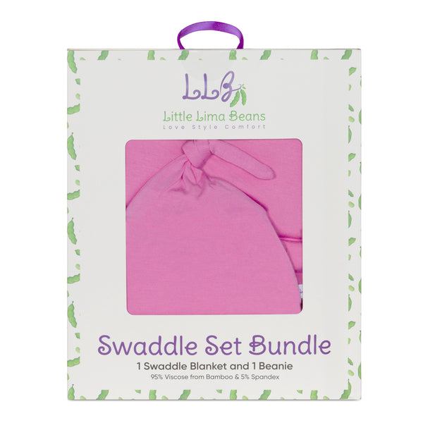 Petal Pink Swaddle & Bow Headwrap Set