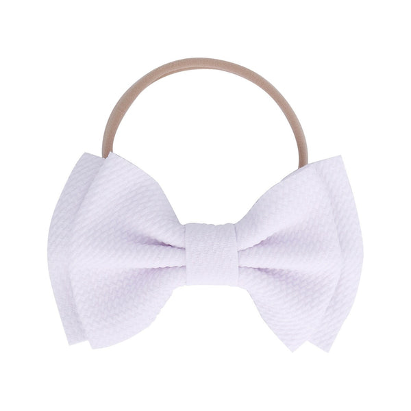 White baby's bow headband